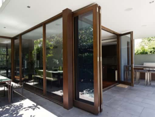 This is a photo of bespoke bi-folding doors installed by Birmingham bi-folding doors